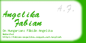 angelika fabian business card