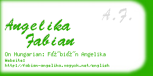 angelika fabian business card
